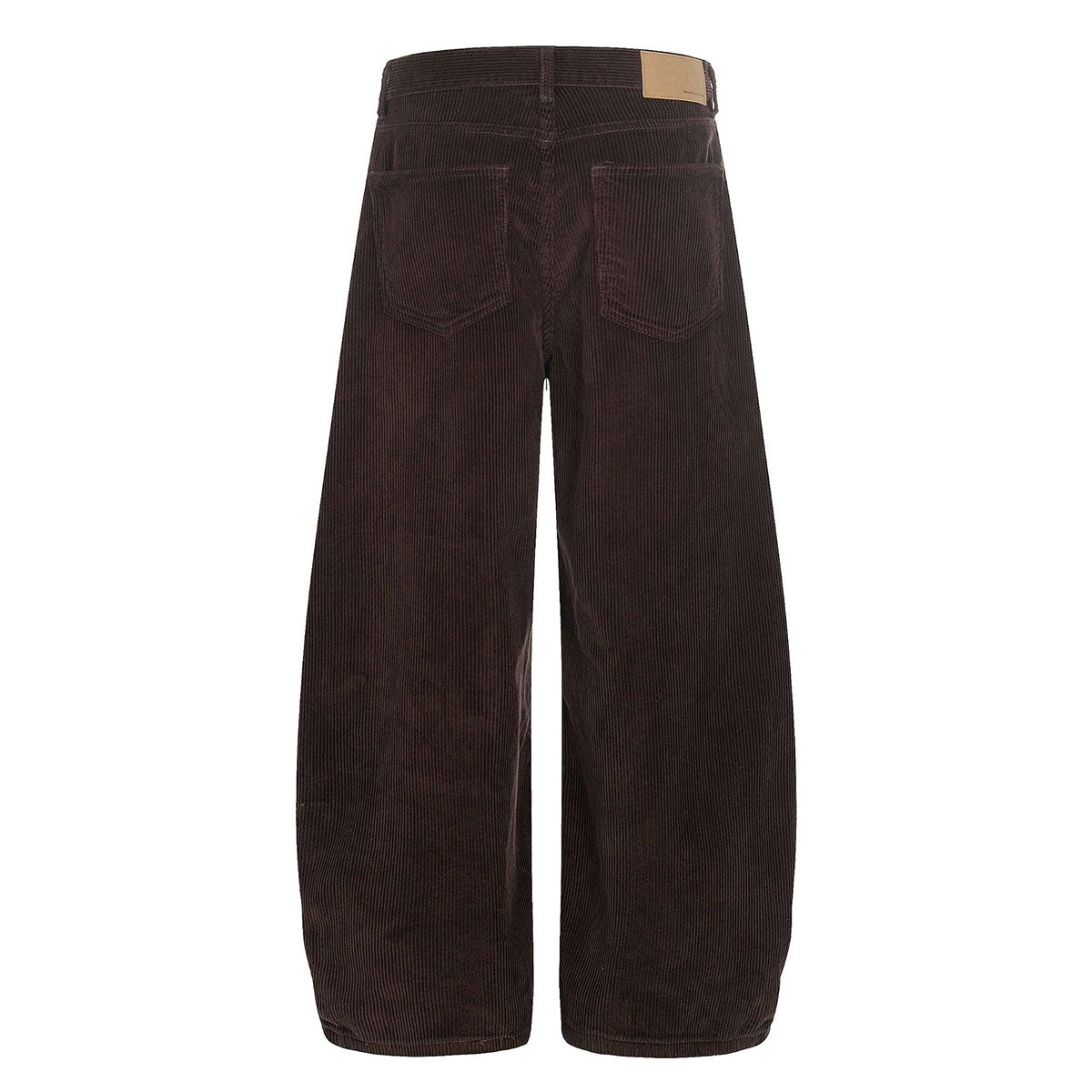 Dark Brown Wide Leg Relaxed Corduroy Pants