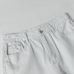 High Street Washed Distressed Wide Leg Flared Jeans