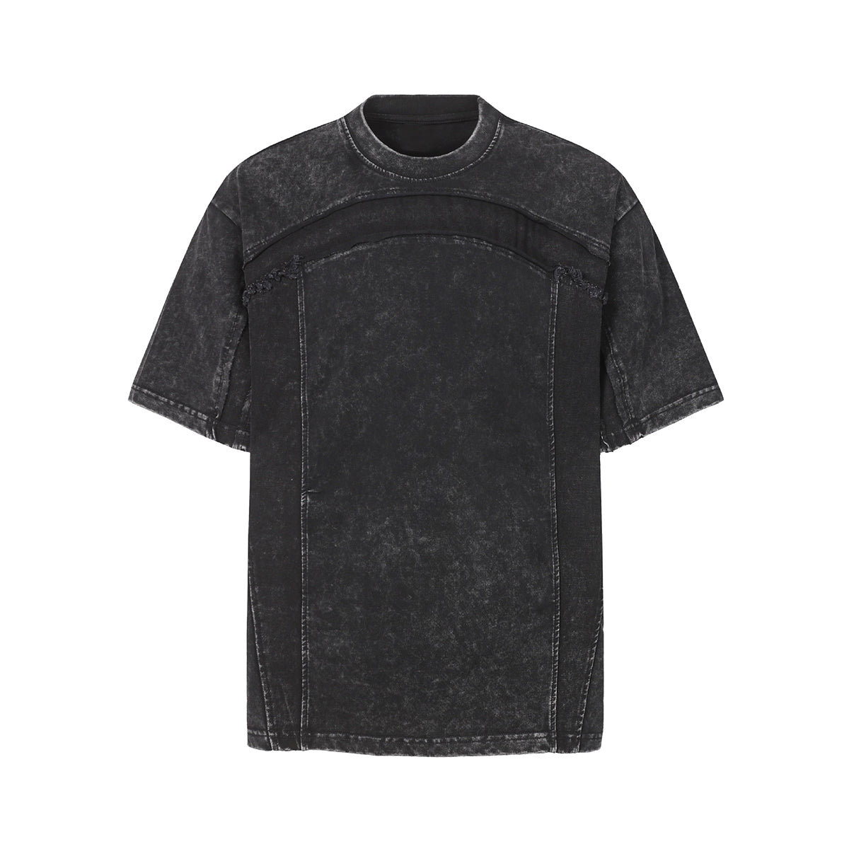 Patchwork Vintage Washed Short Sleeve Cotton Tee