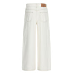 High Waist Wide Leg Button Fly Denim Pants