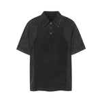 Two Tone Vintage Wash Contrast Panels Polo Shirt