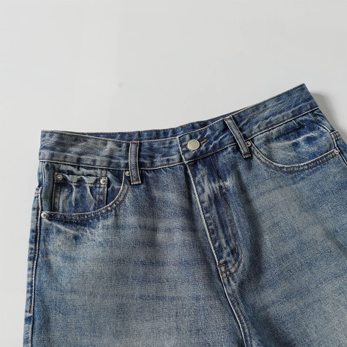 Vintage Light Wash High Waisted Flared Denim Jeans