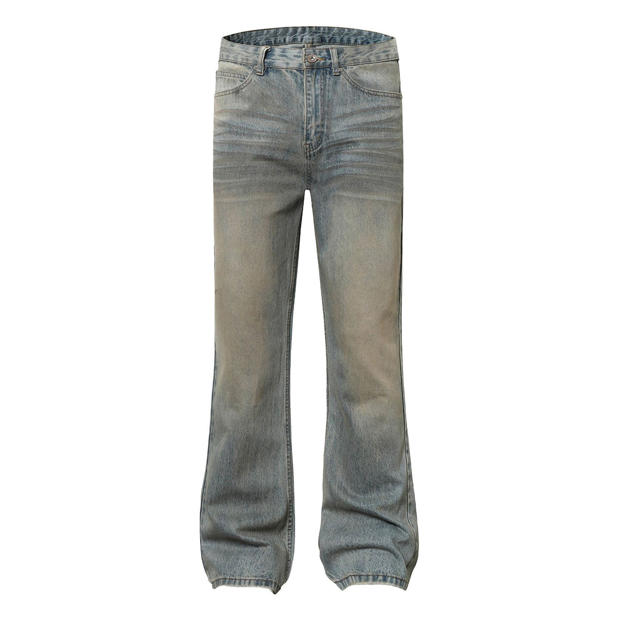 Flared Loose Fit Jeans High Street Washed Vintage