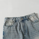 Vintage Light Wash Flared Loose Fit Streetwear Jeans