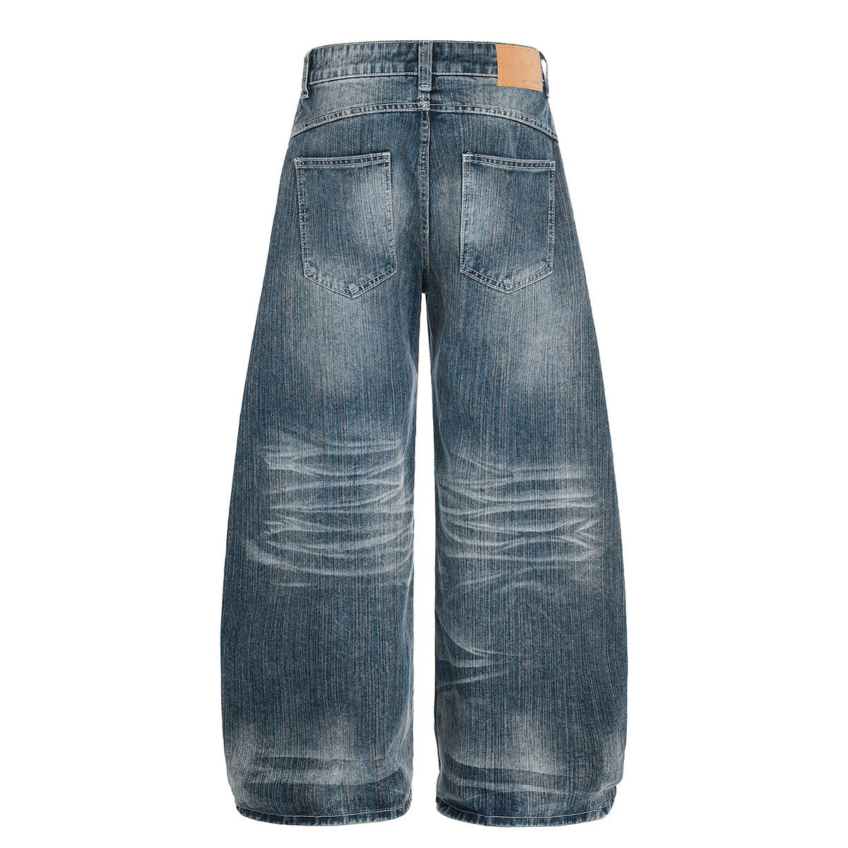 Bamboo Texture Cat Whisker American High Street Jeans