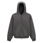 Vintage Oversized Full Zip Kangaroo Pocket Hoodie