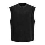 Raw Edge Distressed Studded Sleeveless Tee