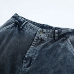 Washed Corduroy Deconstructed Relaxed Cargo Pants