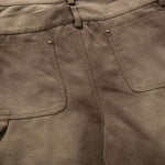 Reinforced Stitching Brown Vintage Wide Leg Painter Pants