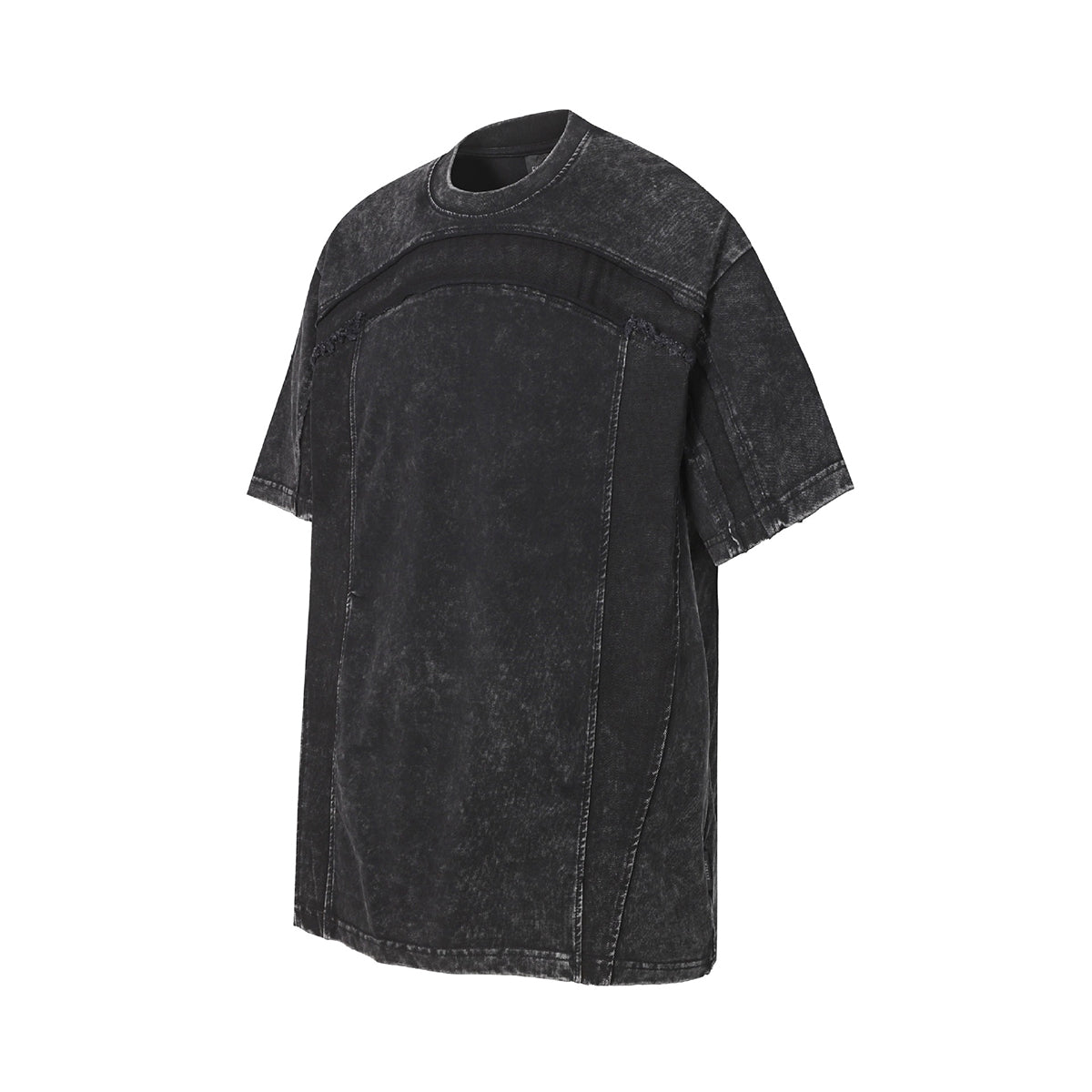 Patchwork Vintage Washed Short Sleeve Cotton Tee