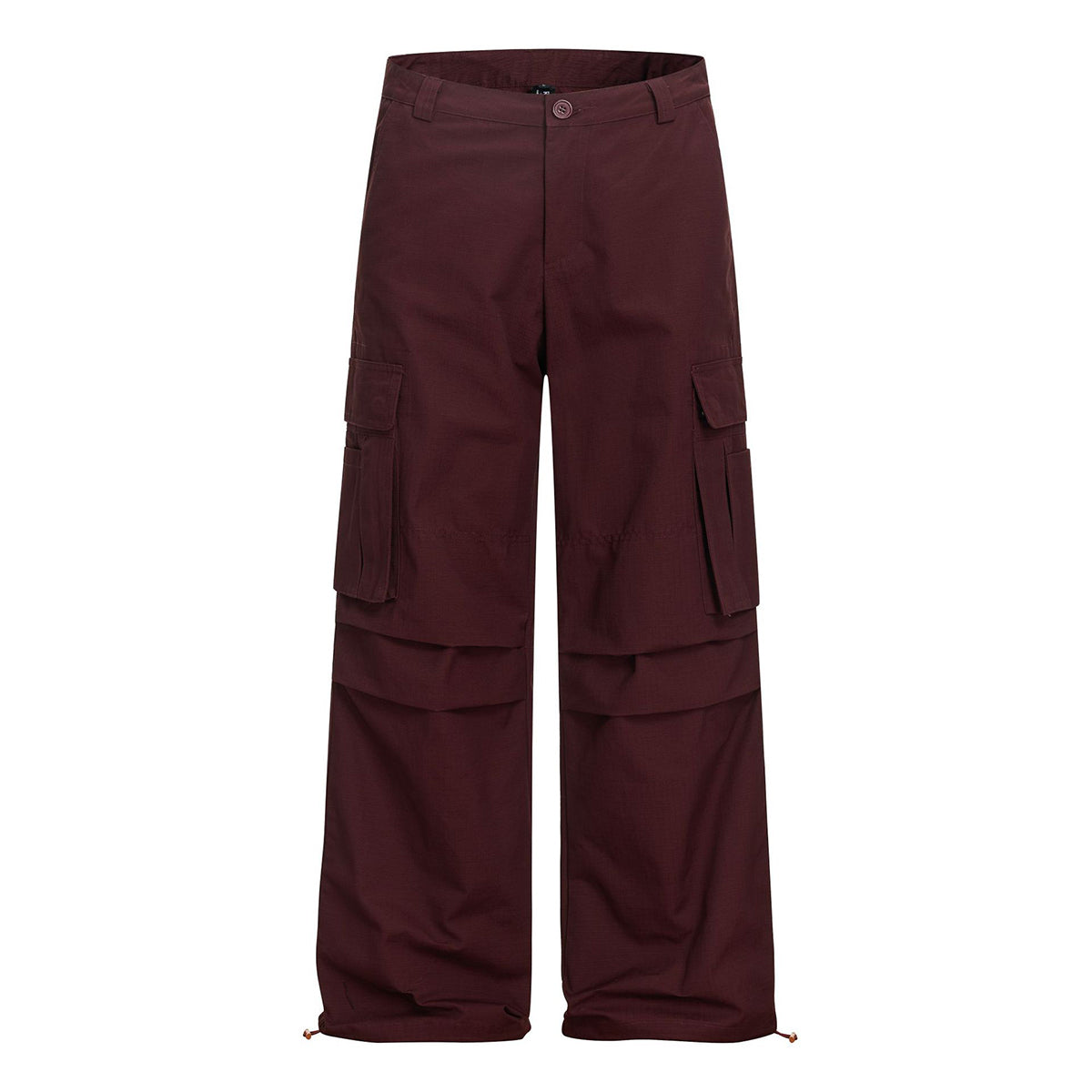Deconstructed Pleated Premium Solid Relaxed Cargo Pants