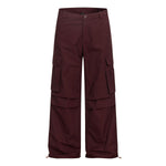 Deconstructed Pleated Premium Solid Relaxed Cargo Pants