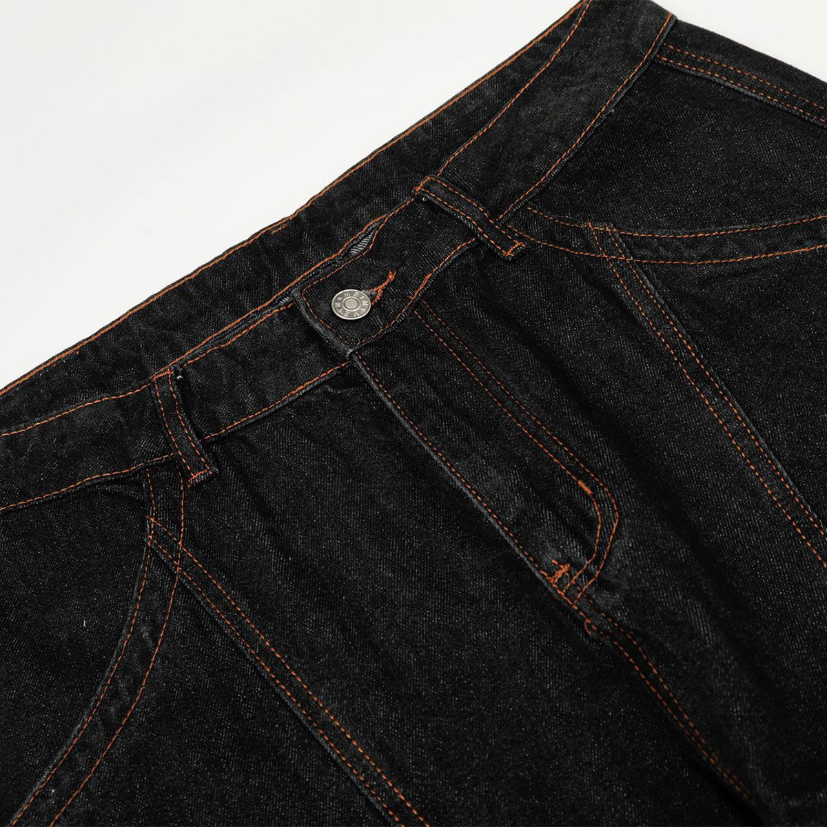 Structured Wide Leg Heavy Stitch Denim