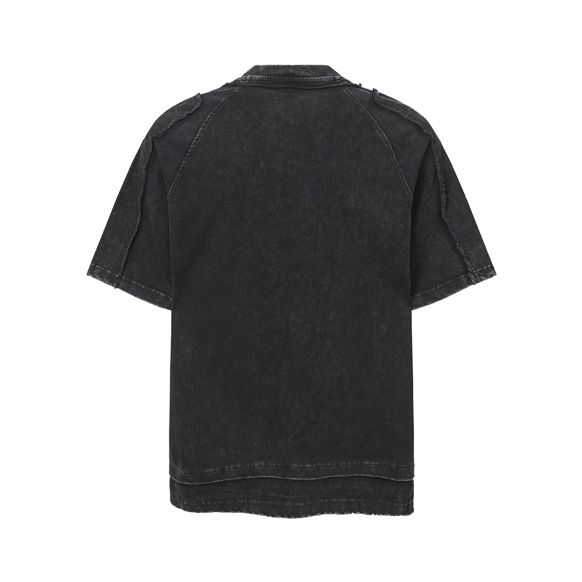 Vintage Washed Patchwork Short Sleeve Chest Pocket Tee