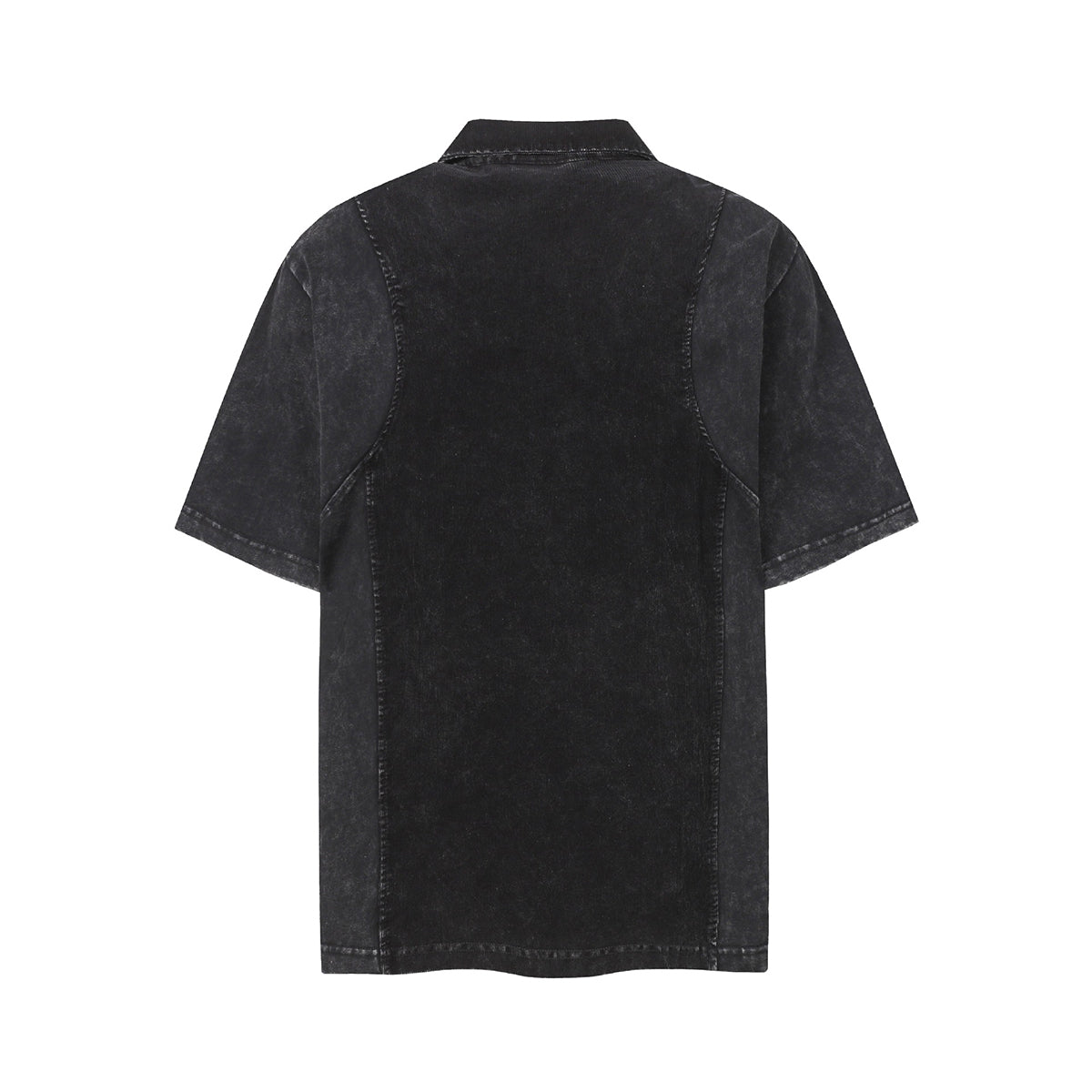 Two Tone Vintage Wash Contrast Panels Polo Shirt