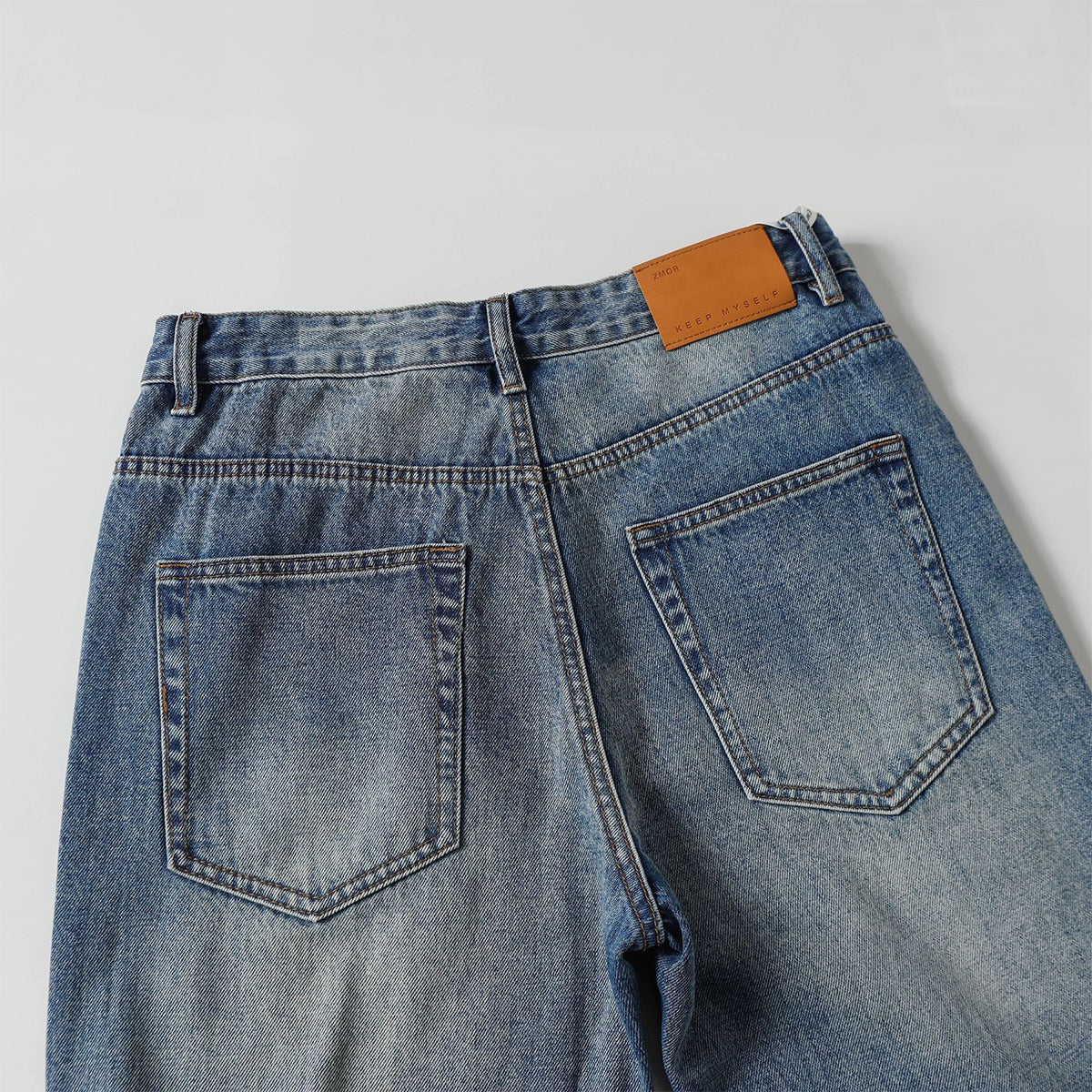 Vintage Light Wash High Waisted Flared Denim Jeans