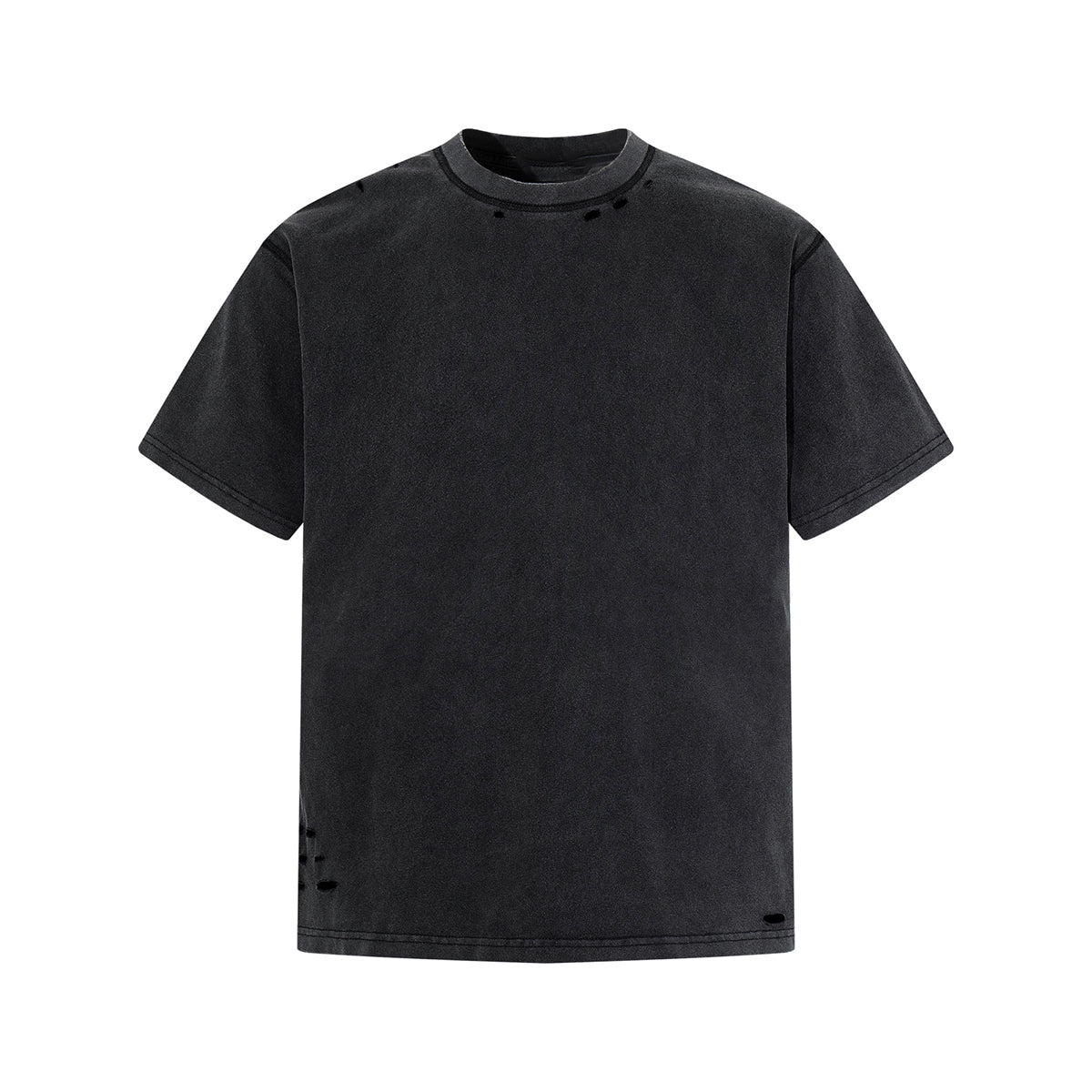 Vintage Washed Distressed Crewneck Short Sleeve Casual Tee