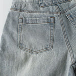 High Street Wide Leg Deconstructed Vintage Washed Loose Jeans