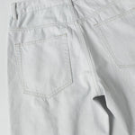 High Street Washed Distressed Wide Leg Flared Jeans