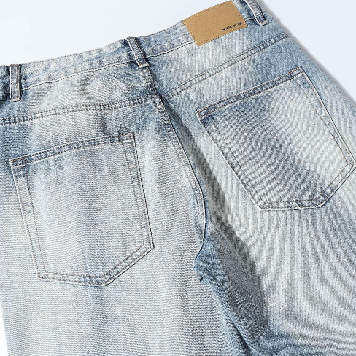 Vintage Light Wash High Waisted Wide Leg Relaxed Jeans