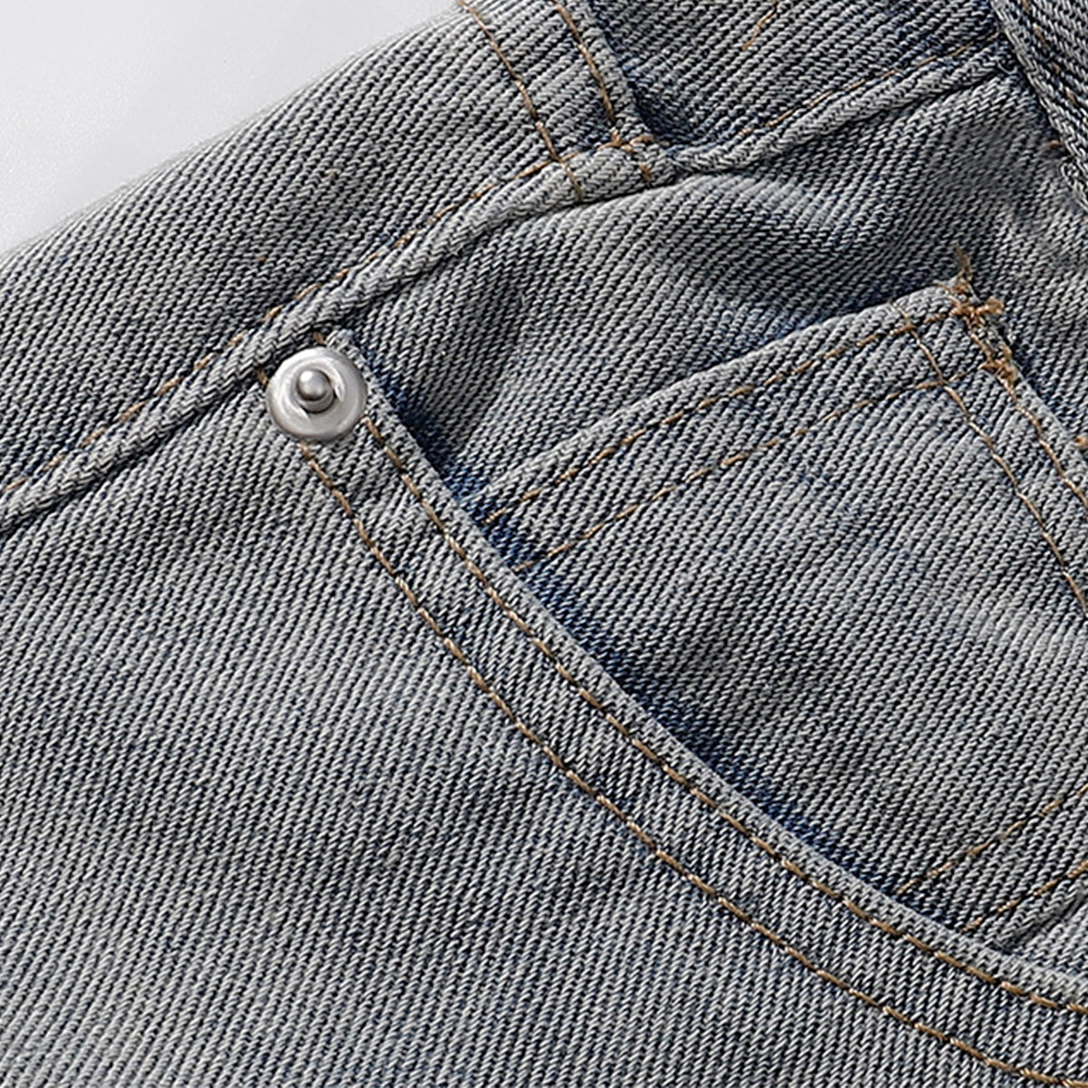 Adjustable Side Buckle Distressed High Waist Shorts