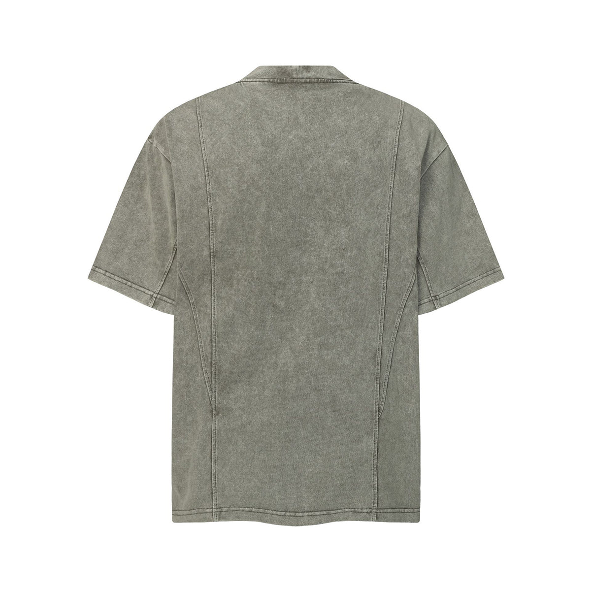 Vintage Washed Distressed Short Sleeve Panel Design Tee