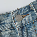 High Street Wide Leg Deconstructed Vintage Washed Loose Jeans