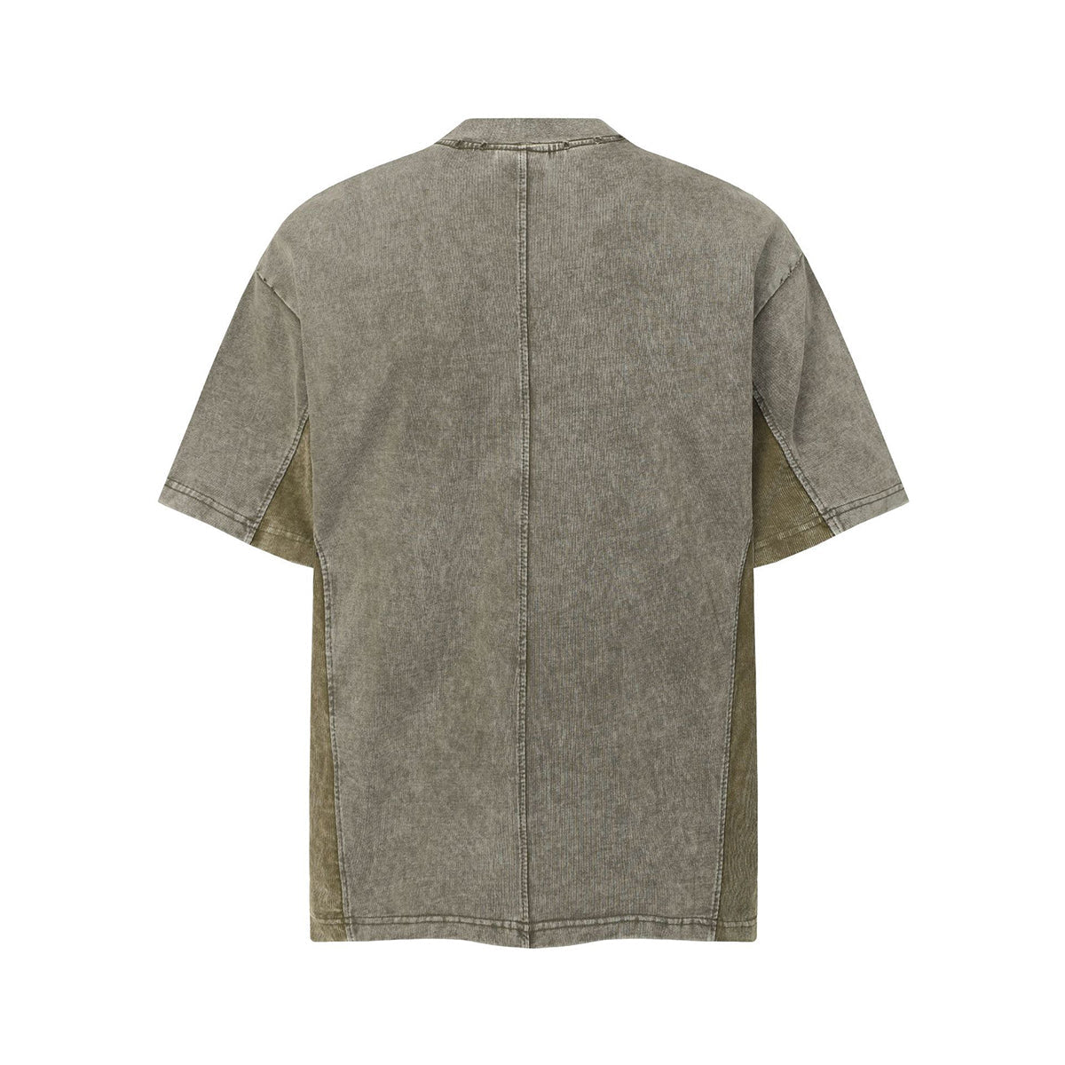 Streetwear Inspired Color Blocked Washed Casual Cotton Tee