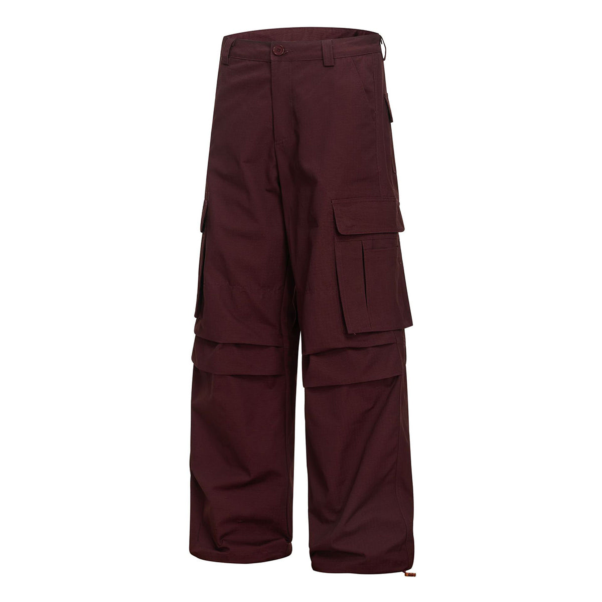 Deconstructed Pleated Premium Solid Relaxed Cargo Pants