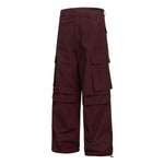 Deconstructed Pleated Premium Solid Relaxed Cargo Pants
