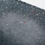 Starry Denim Bermuda Shorts Distressed Wash Colorful Accents