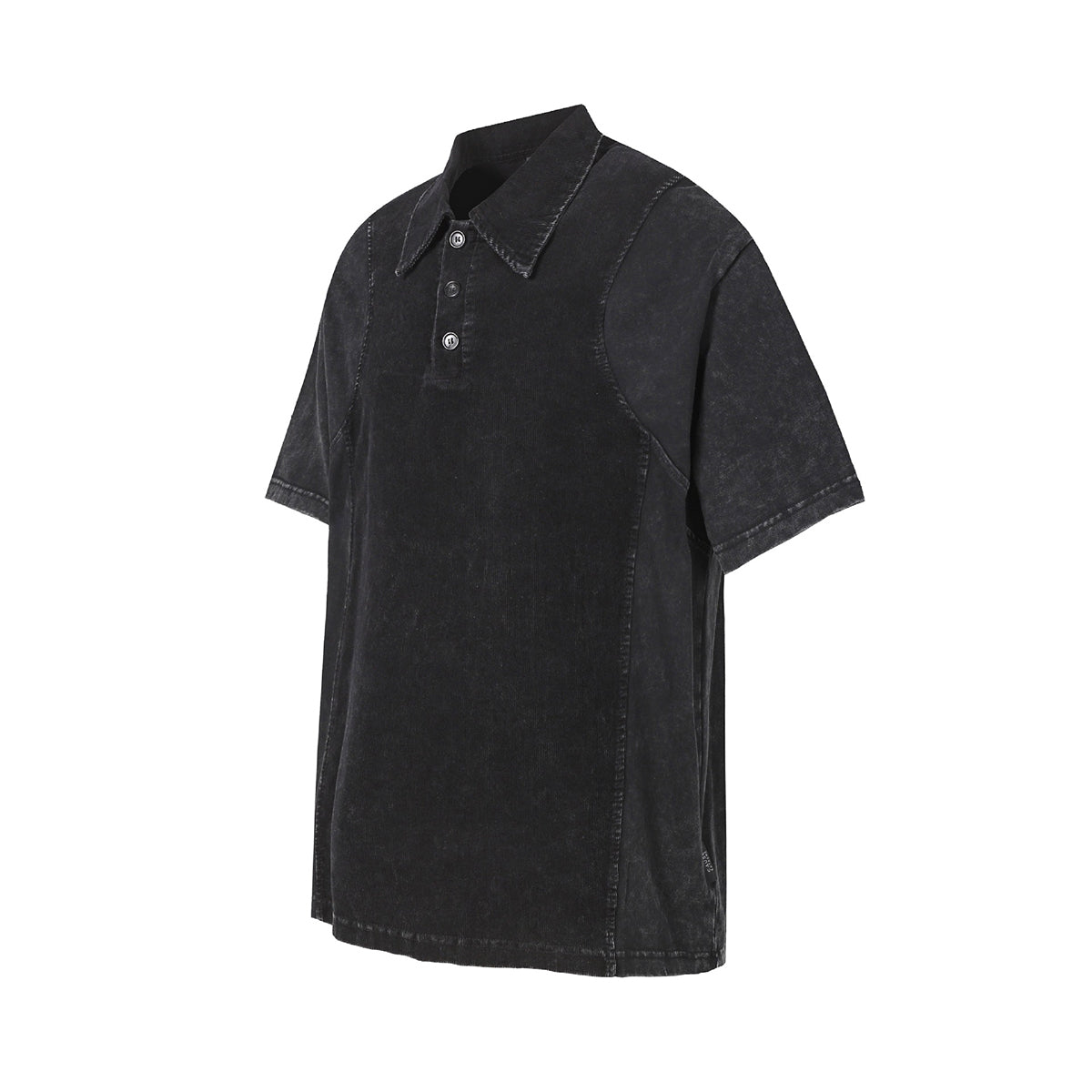 Two Tone Vintage Wash Contrast Panels Polo Shirt