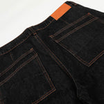 Structured Wide Leg Heavy Stitch Denim