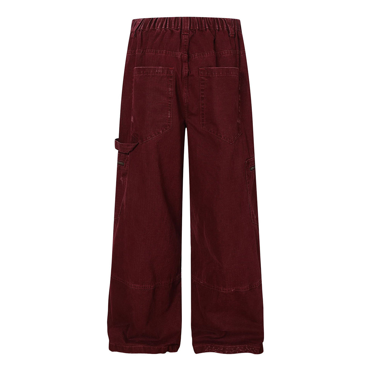 Washed Solid Deconstructed Relaxed Stretch Cargo Pants
