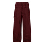 Washed Solid Deconstructed Relaxed Stretch Cargo Pants