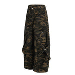 Utility Camouflage Cargo Wide Leg Pants