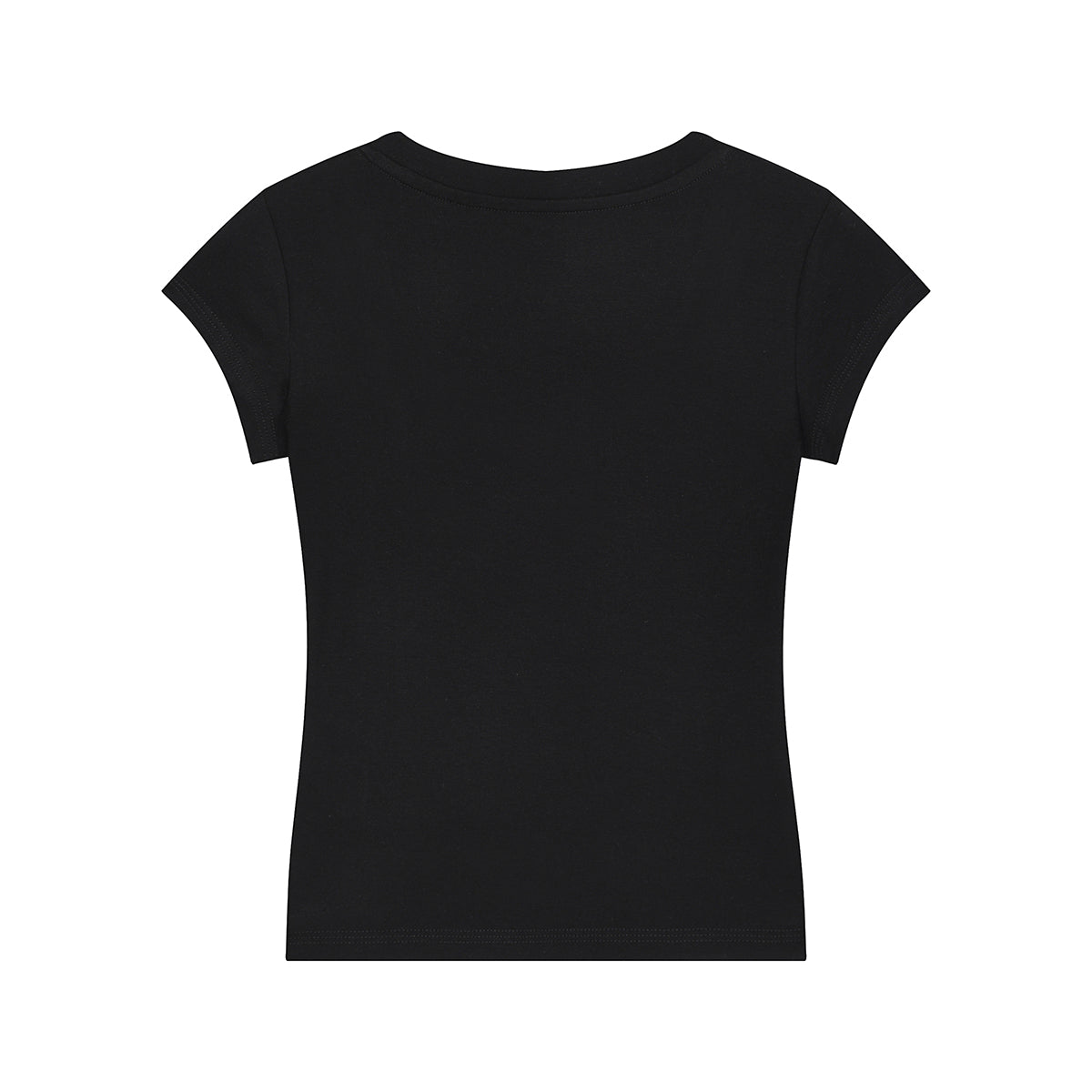 Solid-Color V-Neck Cotton T-Shirt 215gsm