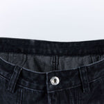 Vintage Washed Leopard Print Relaxed Wide Jeans