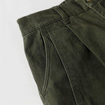 Cargo Style Casual Washed Green Straight Leg Pants