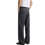 Solid-Color Single Pleat Trousers