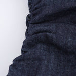 Short-Sleeve Button-Front Denim Midi Dress