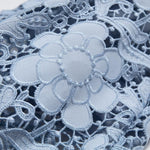 Embroidered Cut-Out Pearl Rhinestone Ankle Jeans