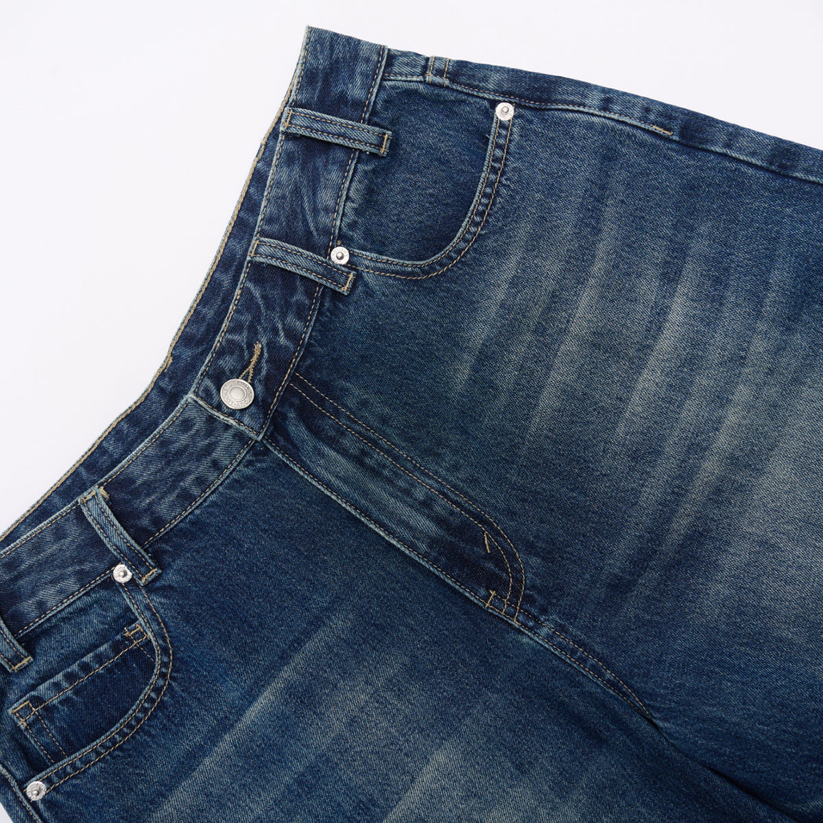 Baggy Bermuda Washed Denim Shorts