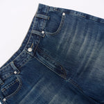 Baggy Bermuda Washed Denim Shorts