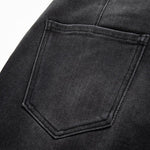 Rhinestone & Rope Embroidery Straight Leg Jeans