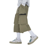 Cargo Wide-Leg Cropped Pants