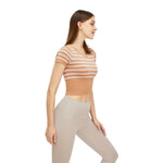 Striped Cropped Short-Sleeve Tee