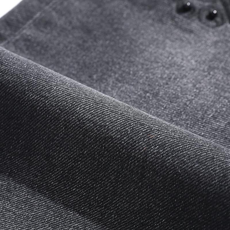 Pearl-Embellished Embroidery Cut-Out Whisker Jeans