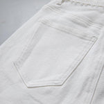 Pearl-embellished Embroidered Butterfly Denim Shorts