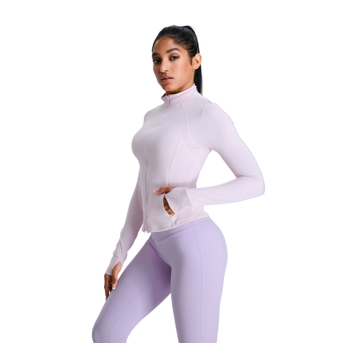 Women's Solid Color Full-Zip Jacket